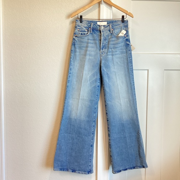 NEW💫 MOTHER High-Rise Wide-Leg Jeans Tomcat Roller Sneak NWT 28 I CONFESS - Picture 4 of 16
